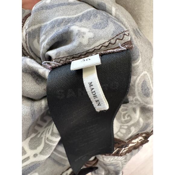 Sandro Brown Bandana Maxi Slip Dress Size 4 Cowgirl Western Corset Designer $455 - Picture 13 of 13